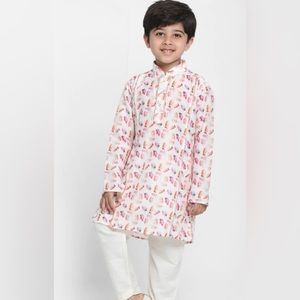 Indian traditional boys printed kurta pajama set for festival size 2 to 3 years